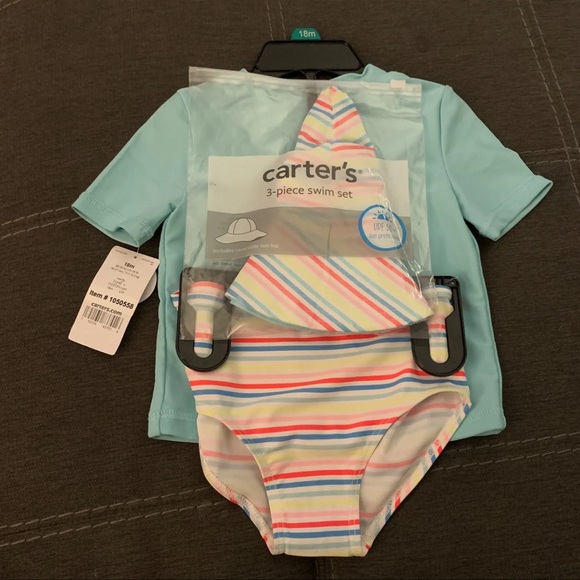 🥰🥰Carter’s Unicorn 3 Piece Swim Set😂🥰 - Picture 3 of 3